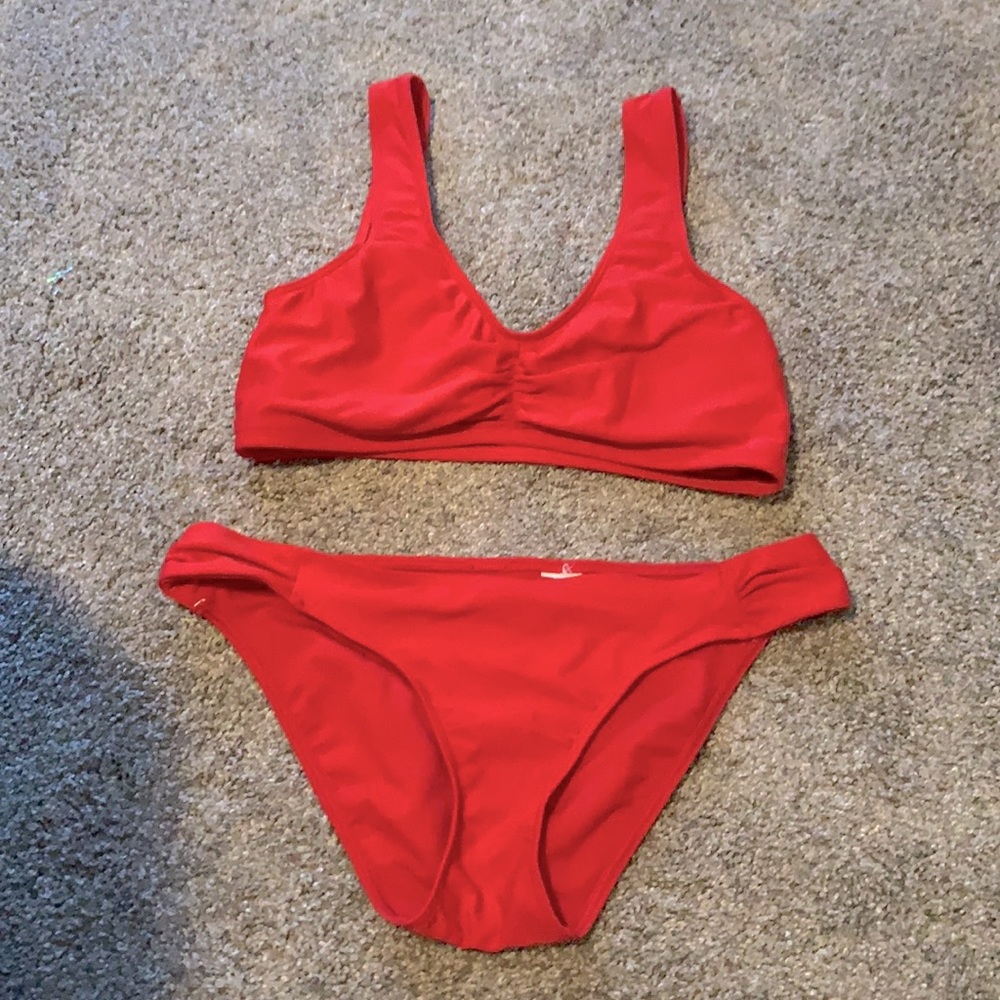 red Hollister bikini
